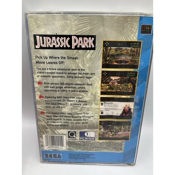Jurassic Park - Sega CD Complete CIB w/ Manual Tested - Picture 2 of 7
